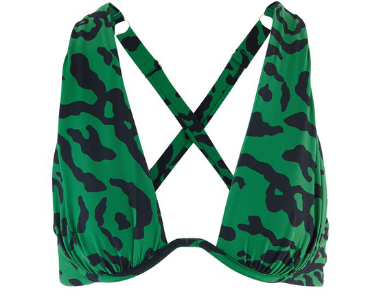 green and black bikini top