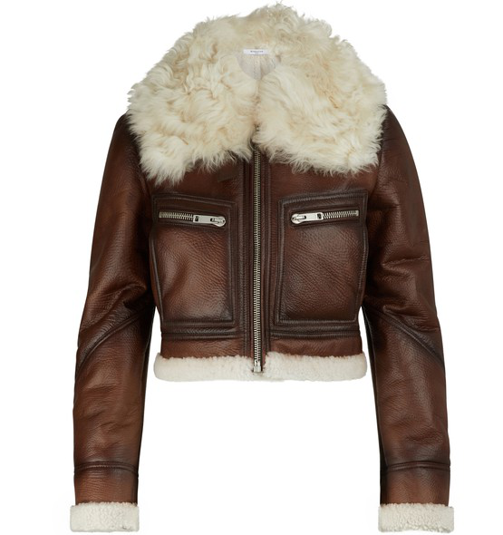 givenchy cropped shearling jacket