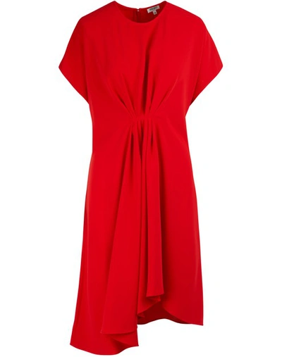 Shop Kenzo Asymmetrical Dress In Medium Red