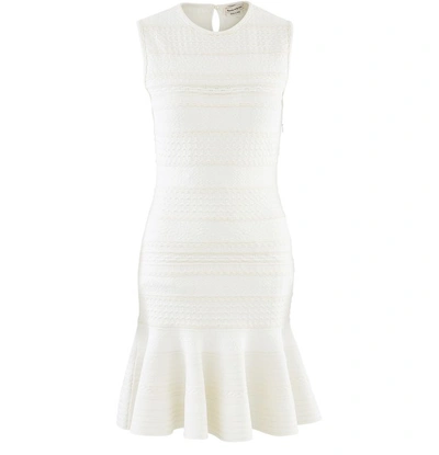 Shop Alexander Mcqueen Short Dress In Ivory