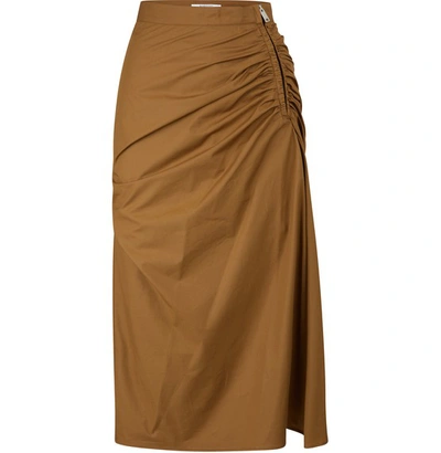 Shop Givenchy Midi Skirt In Beige