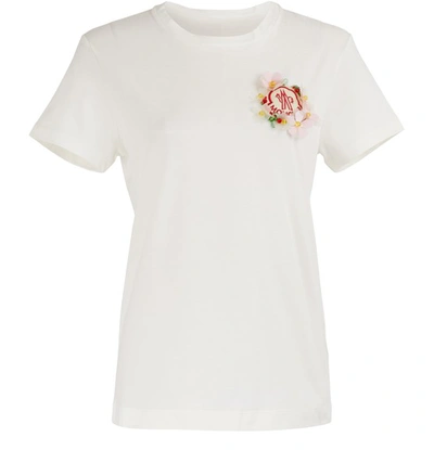 Shop Moncler Genius 4 Moncler Simone Rocha Cotton T-shirt In 034 White