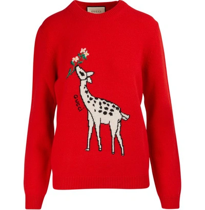 Shop Gucci Wool Jumper In Red