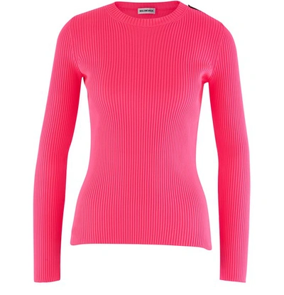 Shop Balenciaga Round Neck Pullover In 5900