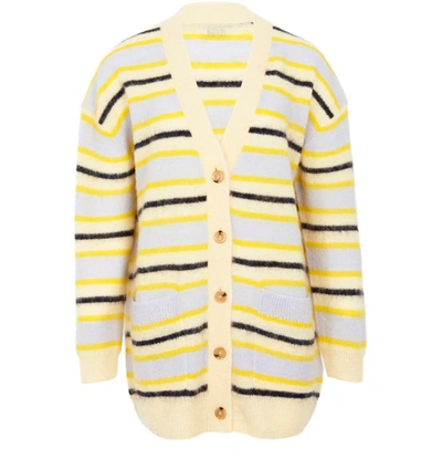 Shop Acne Studios Cardigan In Yellow/multi