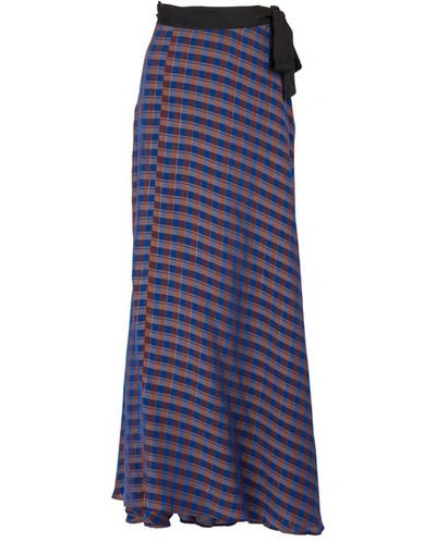 Shop Forte Forte Long Wrap Skirt In Bluette