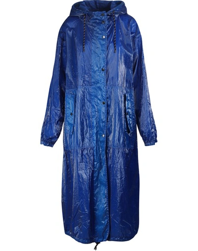 Shop Dries Van Noten Bright Oversized Parka In Blue