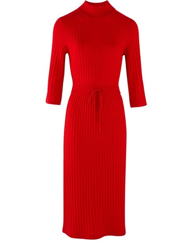 Shop Apc Vivianne Dress In Red