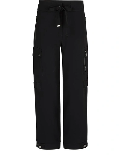 Shop Moncler Cargo Trousers In Black