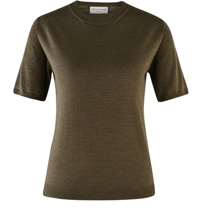 Shop Officine Generale Laura Top In Olive