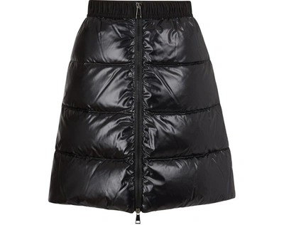 Shop Moncler Short Padded Skirt In Black