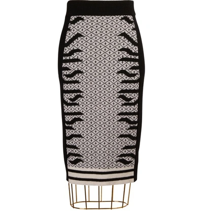 Shop Kenzo Wool Knee-length Skirt In Black
