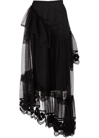 Shop Moncler Genius 4 Moncler Simone Rocha Tulle Skirt In 999 Black