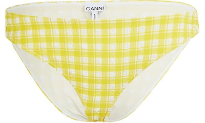 Shop Ganni Bikini Bottom In Minion Yellow
