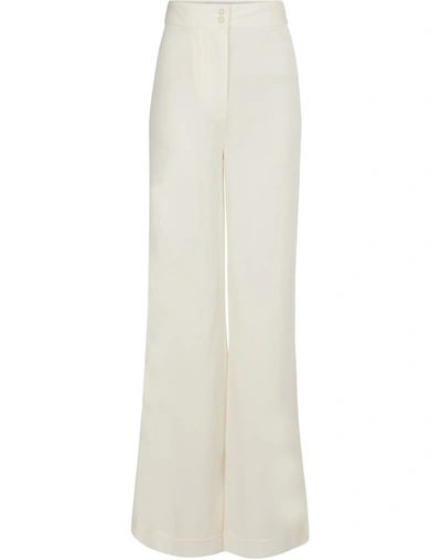 Shop Burberry Didessa Straight Cut Trousers In Off White