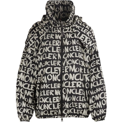 Shop Moncler Logo Jacket In Black