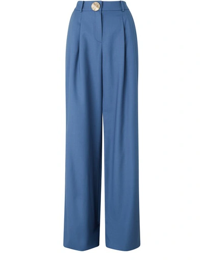 Shop Rejina Pyo Wool Trousers In Suiting Blue