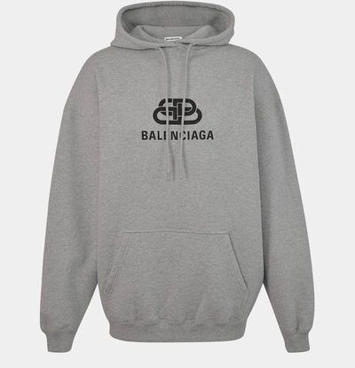 Shop Balenciaga Bb Sweatshirt In Heather Grey