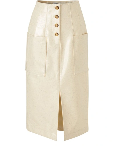Shop Rejina Pyo Wool-blend Skirt In Ivory Fleck