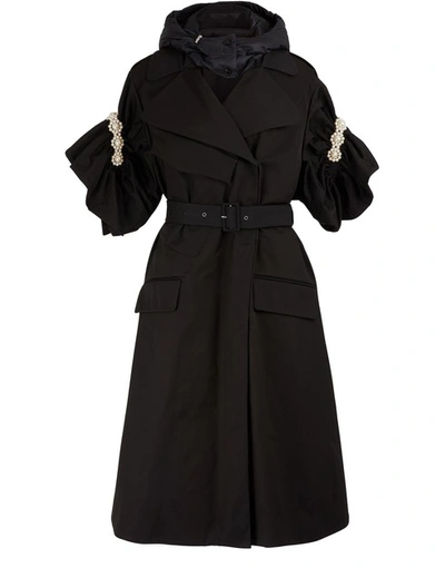 Shop Moncler Genius 4 Moncler Simone Rocha Ruth Coat In 999 Black