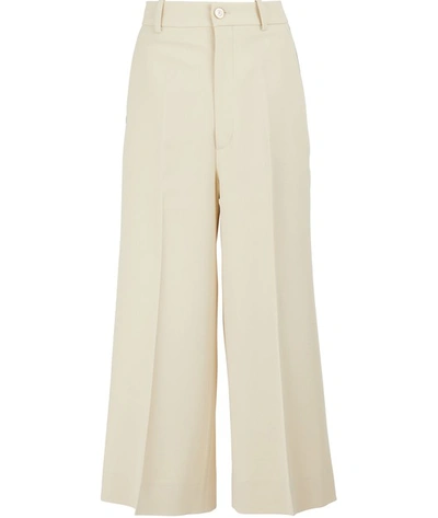 Shop Gucci Web Culottes In Ivory