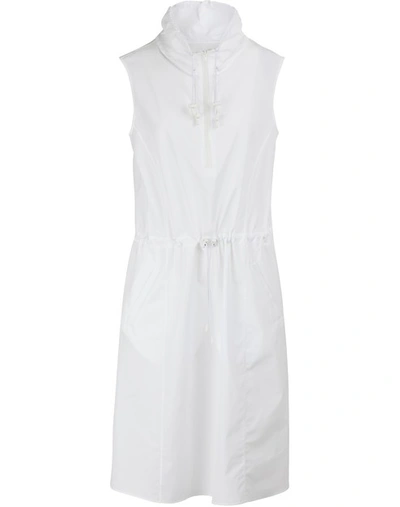 Shop Maison Margiela Cotton Poplin Dress In Optic White