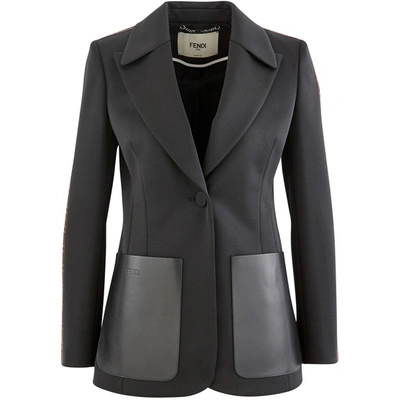 Shop Fendi Ff Jacket In Black