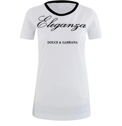 Shop Dolce & Gabbana Eleganza T-shirt In White