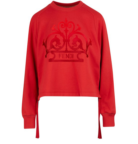 red fendi sweatshirt