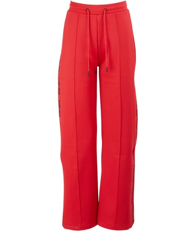 Shop Kenzo Cotton Jog Pants In Medium Red