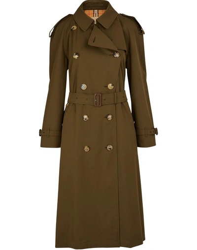 Shop Burberry Westminster Trench In Dark Military Khaki