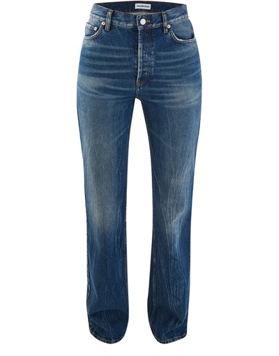 Shop Balenciaga Straight Jeans In 2340