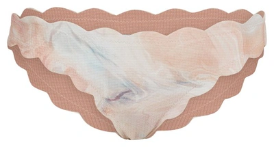 Shop Marysia Antibes Bikini Bottom In Antelope Marble Print