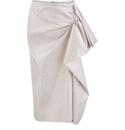 Shop Dries Van Noten Metallic Skirt In Pink