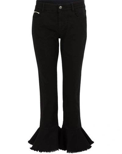 Shop Stella Mccartney Cropped Flared Jeans In 1069 - Deep Black