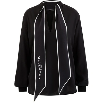 Shop Givenchy Shirt With  Scarf In Black