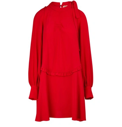 Shop N°21 Silk-blend Dress In Red