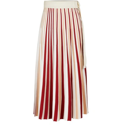 Shop Moncler Genius 2 Moncler 1952 - Pleated Midi Skirt In Multi