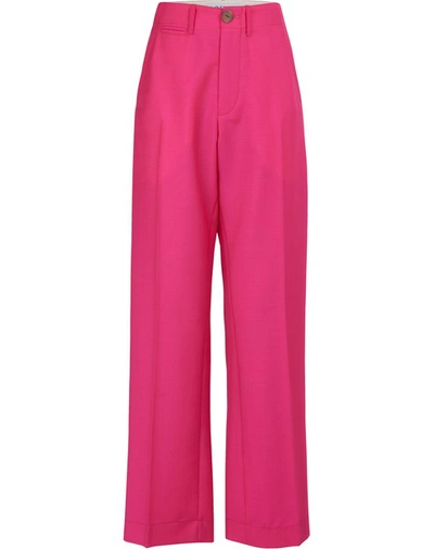 Shop Loewe Wool Pants In Pink