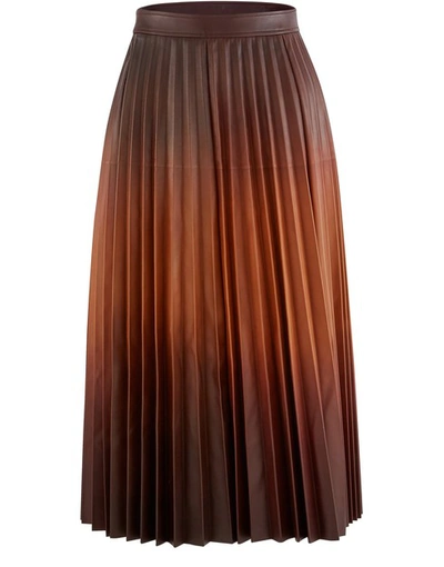 Shop Givenchy Midi Skirt In Marron/camel