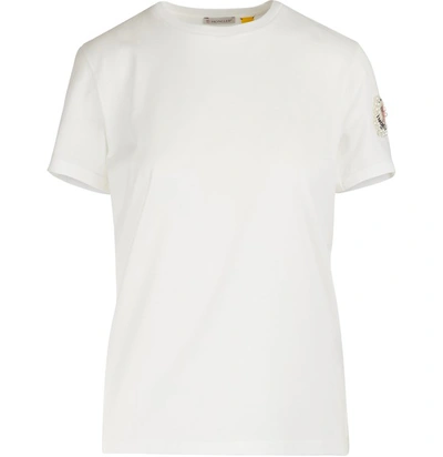 Shop Moncler Genius Moncler X Simone Rocha - Logo T-shirt In Off White