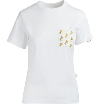 Shop Chloé T-shirt With Breast Pocket In White