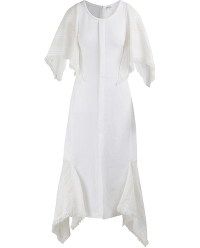 Shop Loewe Cape Dress In White