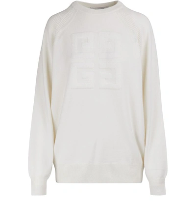 Shop Givenchy 4g Sweatshirt In Blanc Casse
