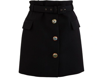 Shop Givenchy Short Skirt In Noir