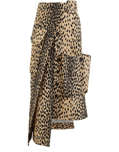 Shop Jacquemus Thika Skirt In Printed Leopard