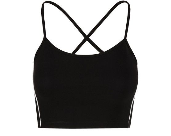 white athletic crop top