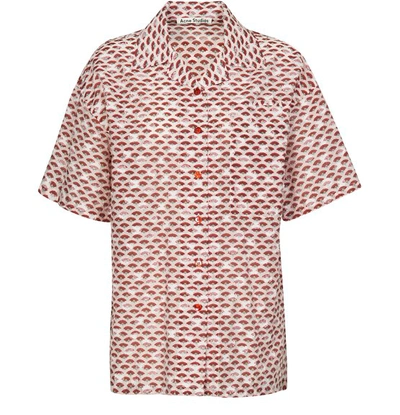 Shop Acne Studios Shirt In Pink Red