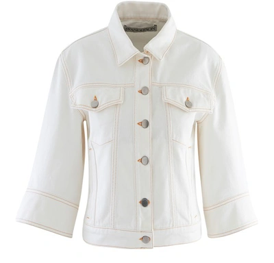 Shop Jw Anderson Denim Jacket In Off White