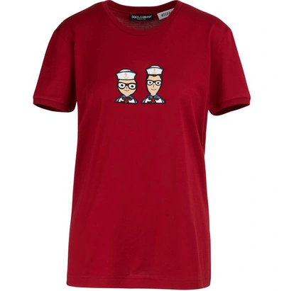 Shop Dolce & Gabbana Designers Sailors T-shirt In Red